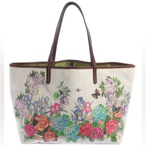 Etro Essential Floral Paisley Shopper Tote Medium GUC